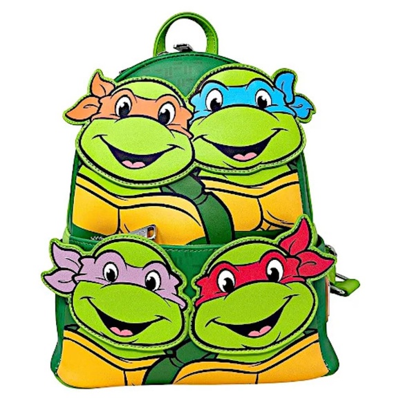 Loungefly TMNT Teenage Mutant Ninja Turtles Squad Cosplay Mini Backpack NWT - Picture 1 of 9